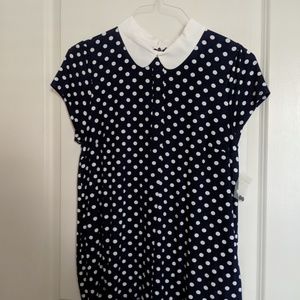 Fervour Peter Pan Collared Polkadot Blouse